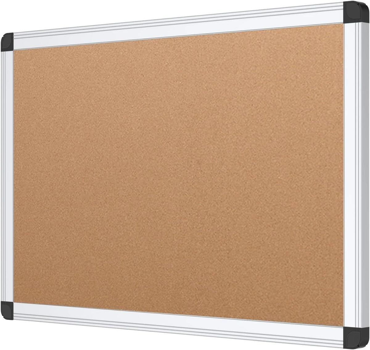 Cork Notice Board, 18 X 12 Inches, Cork Bulletin Board with Silver Aluminium ...