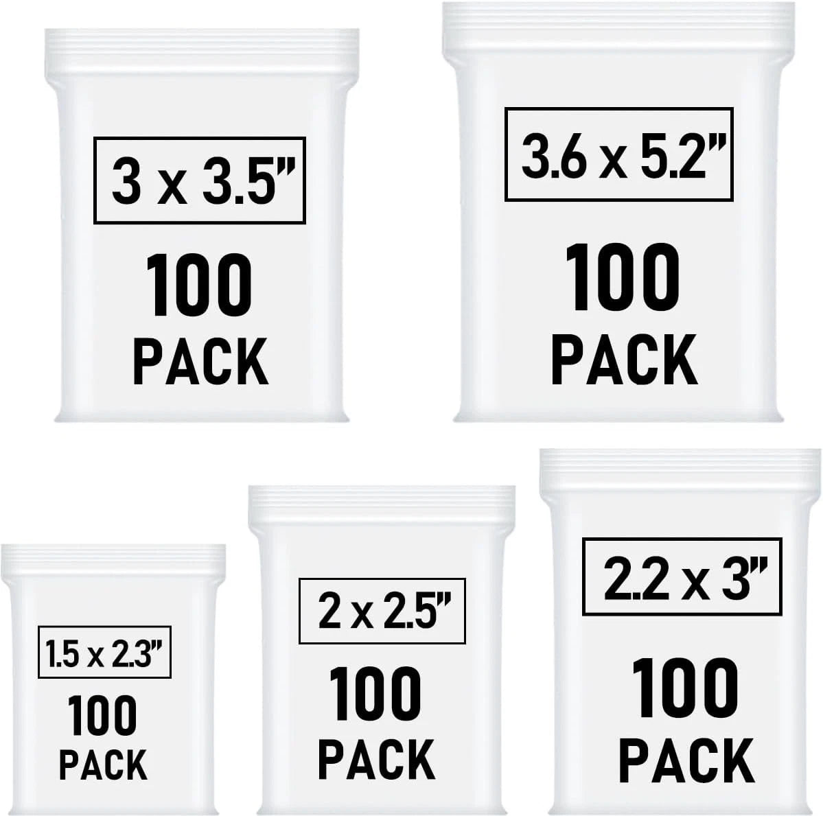 500 Pcs Small Plastic Bags, Small Bags, Mini Baggies, Jewelry Bags Clear Plastic