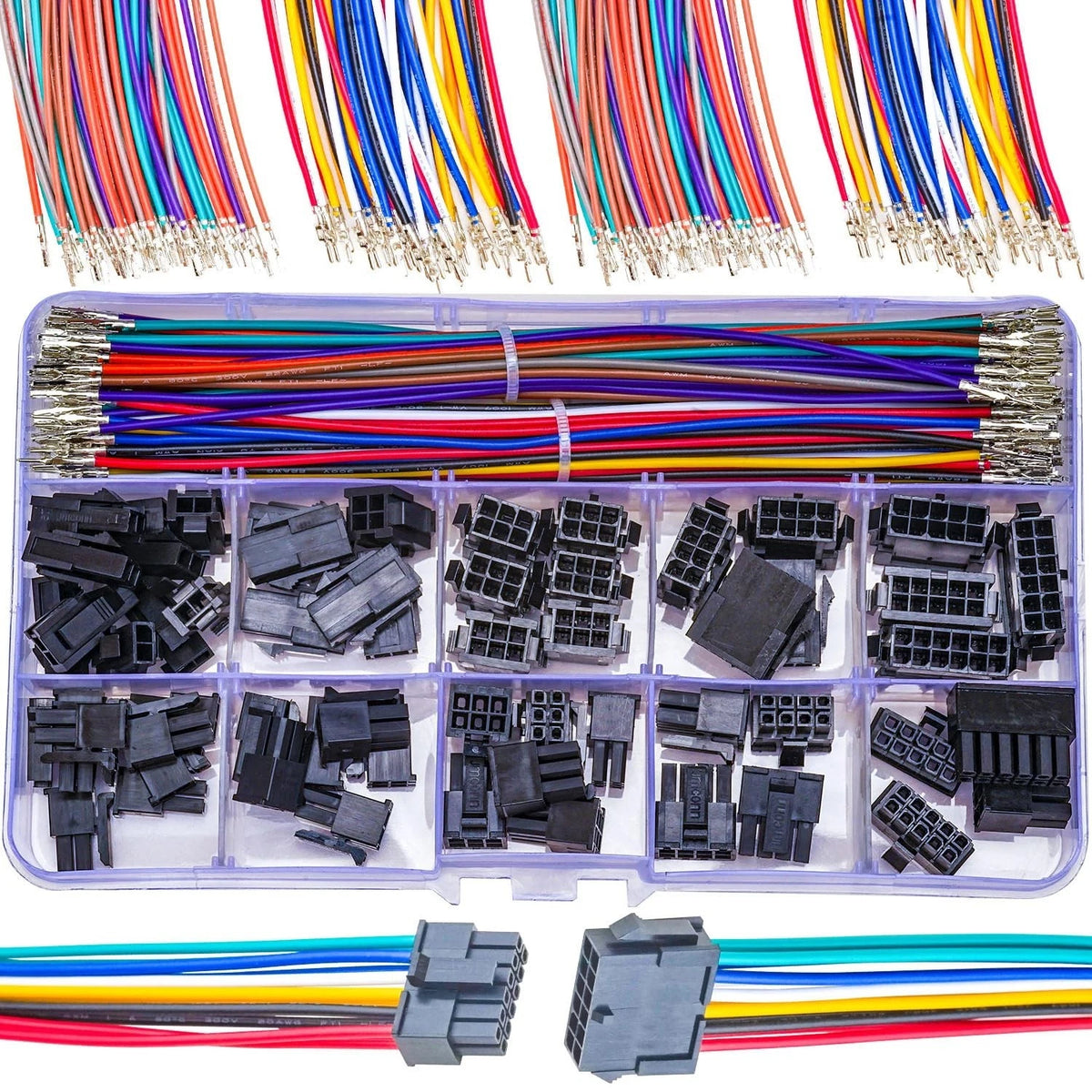 Compatible with Molex Connector Kit Micro-Fit 3.0mm Dual Row 1P 2P 3P 4P 5P 6...