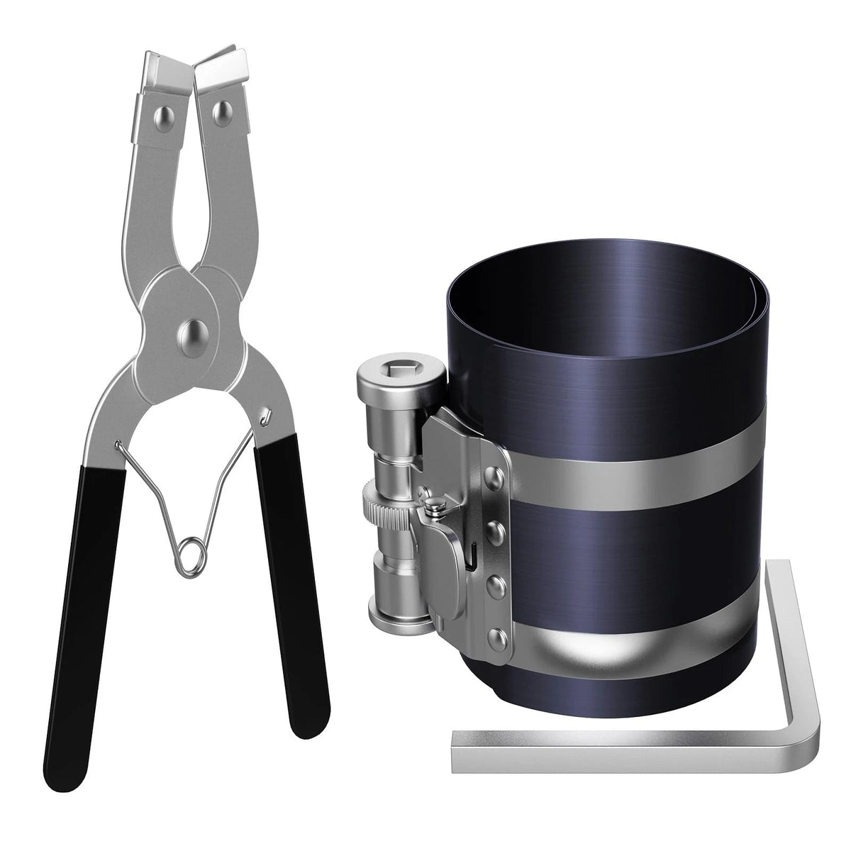 Piston Ring Compressor Tool Kit 2-1/8 to 7 Inch 53mm-175mm Engine Ring