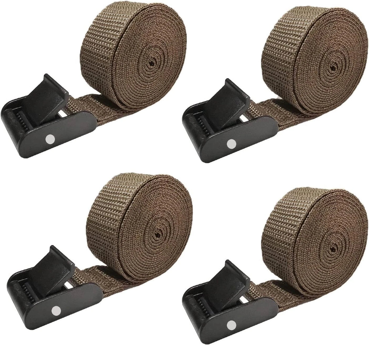 4 Pack Trail & Game Camera Mount Tree Straps with Snap, 185cm, Green