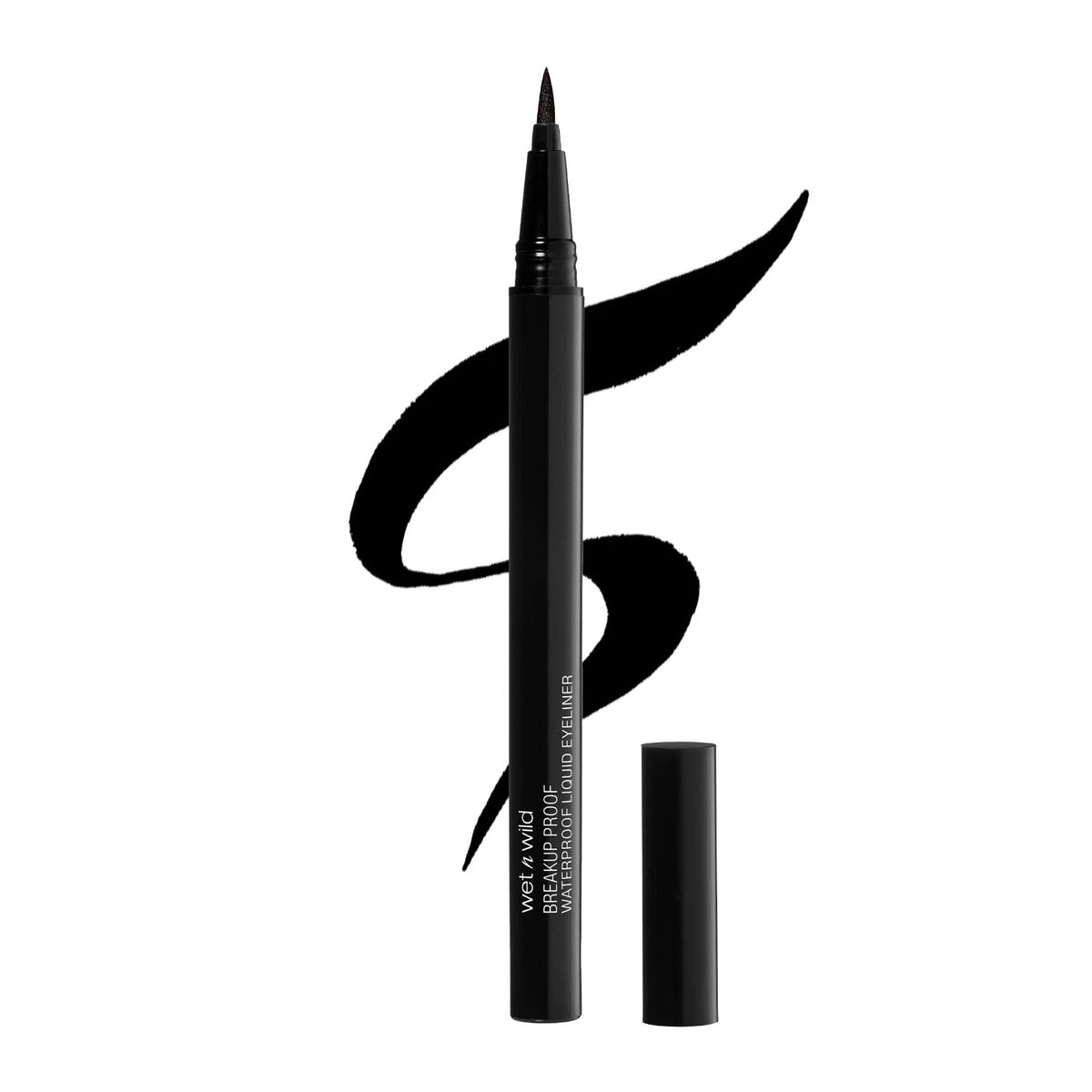 Wet N Wild Mega Last Breakup Proof Liquid Eyeliner - Ultra-Fine Brush, Waterproo
