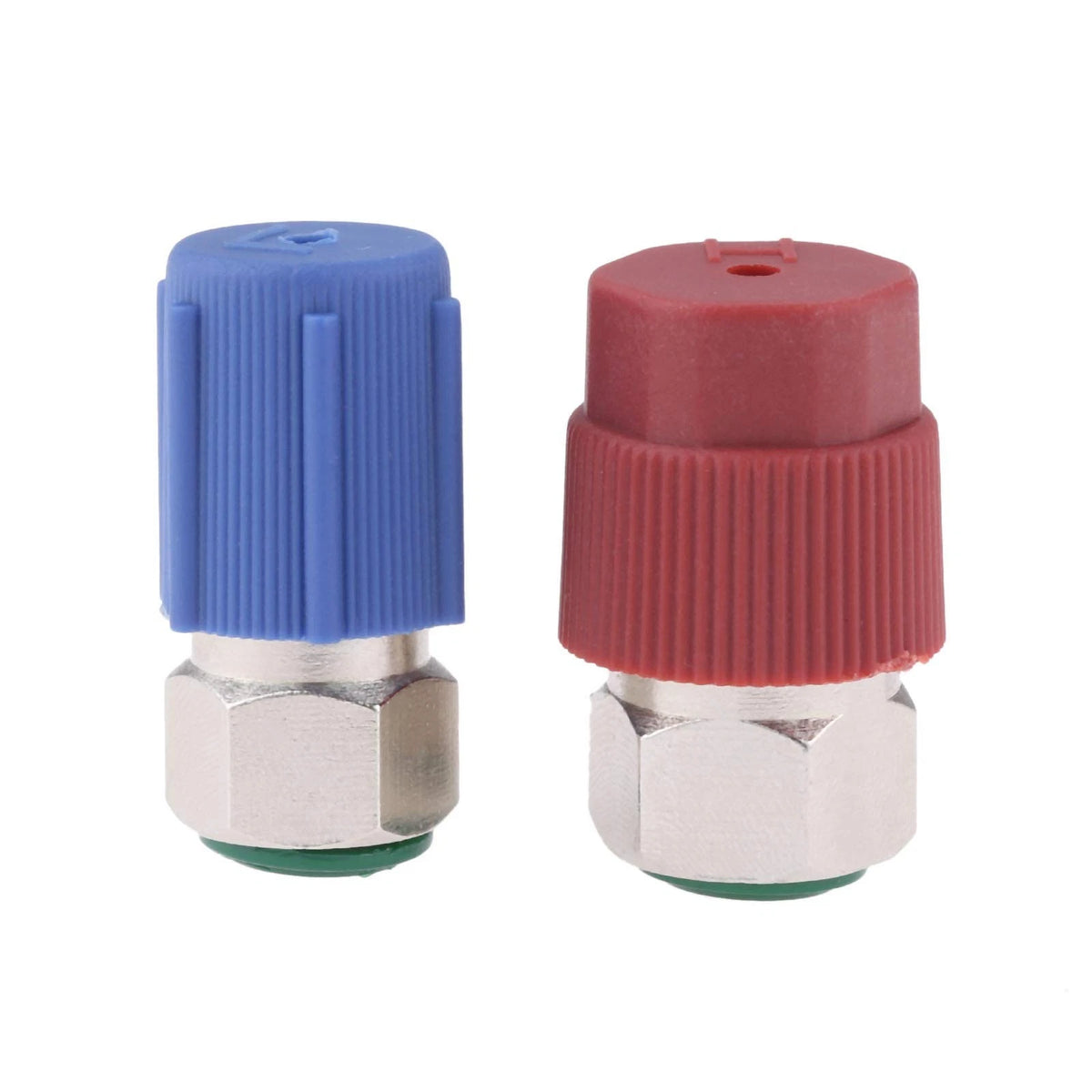 R12 to R134A Adapter, R12 R22 to R134A High/Low Fitting Port Retrofit 1/4'' to 7