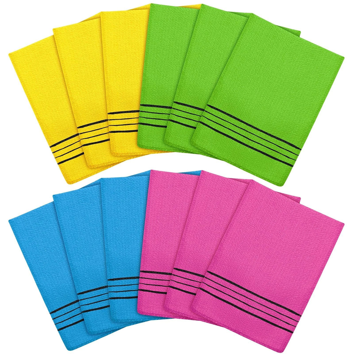 12 Pieces Korean Exfoliating Mitt Glove Italy Towel Body Skin Scrubber Exfoliati