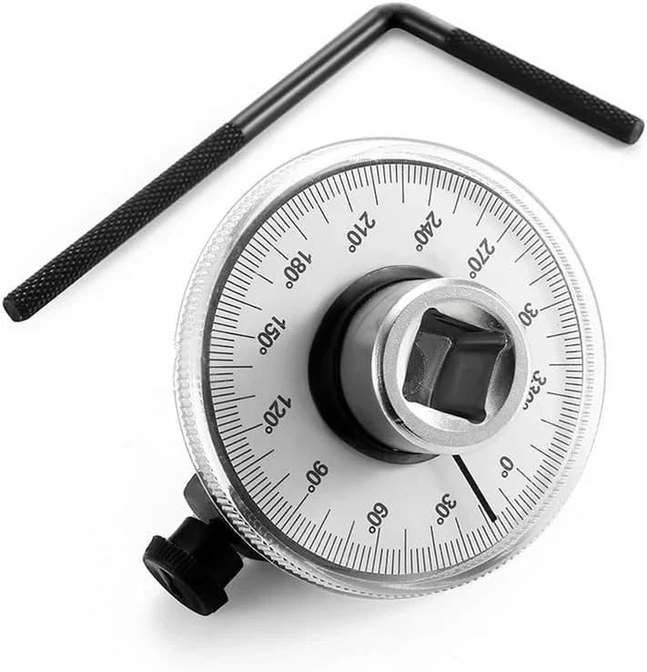1/2 Inch Torque Wrench Angle Gauge Tool, 360?Adjustable 1/2