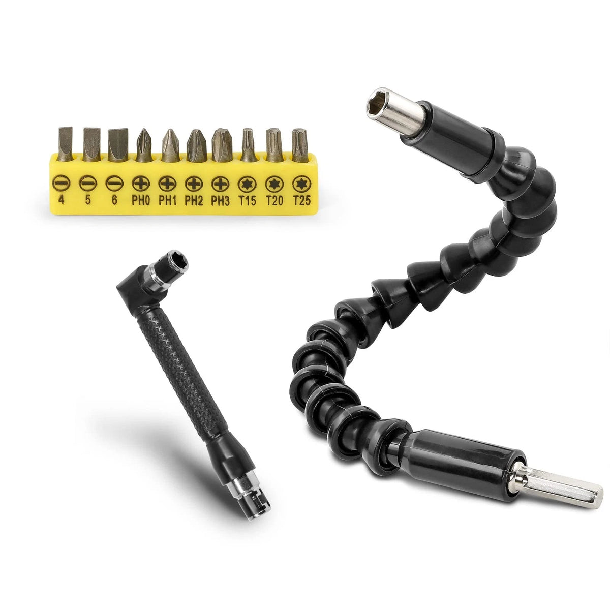 90 Degree Right Angle Driver, 11.6 Inch Bendable & Flexible Screwdriver Extensio