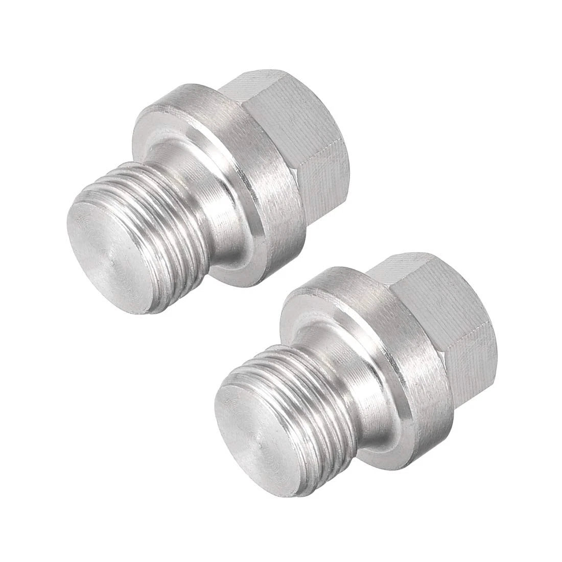 uxcell M10 X 1 Male Outer Hex Head Plug - 304 Stainless Steel Solid Thread Corro
