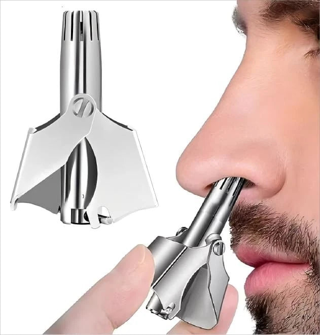1 Pcs Manual Nose Hair Trimmer for Men & Women ?Stainless Steel Hair Shaver,