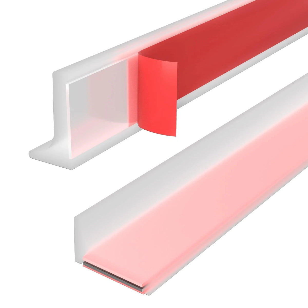 Shower Threshold Water Dam Guard - Self-Adhesive Silicone Waterproof Barrier, Le