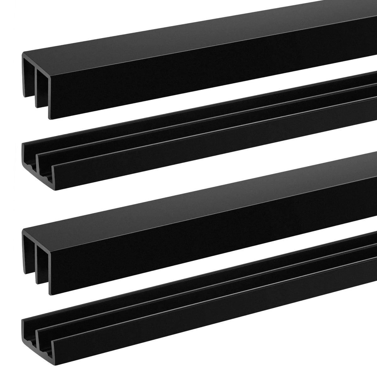 2 Pack Plastic Sliding Door Track Set for 1/4
