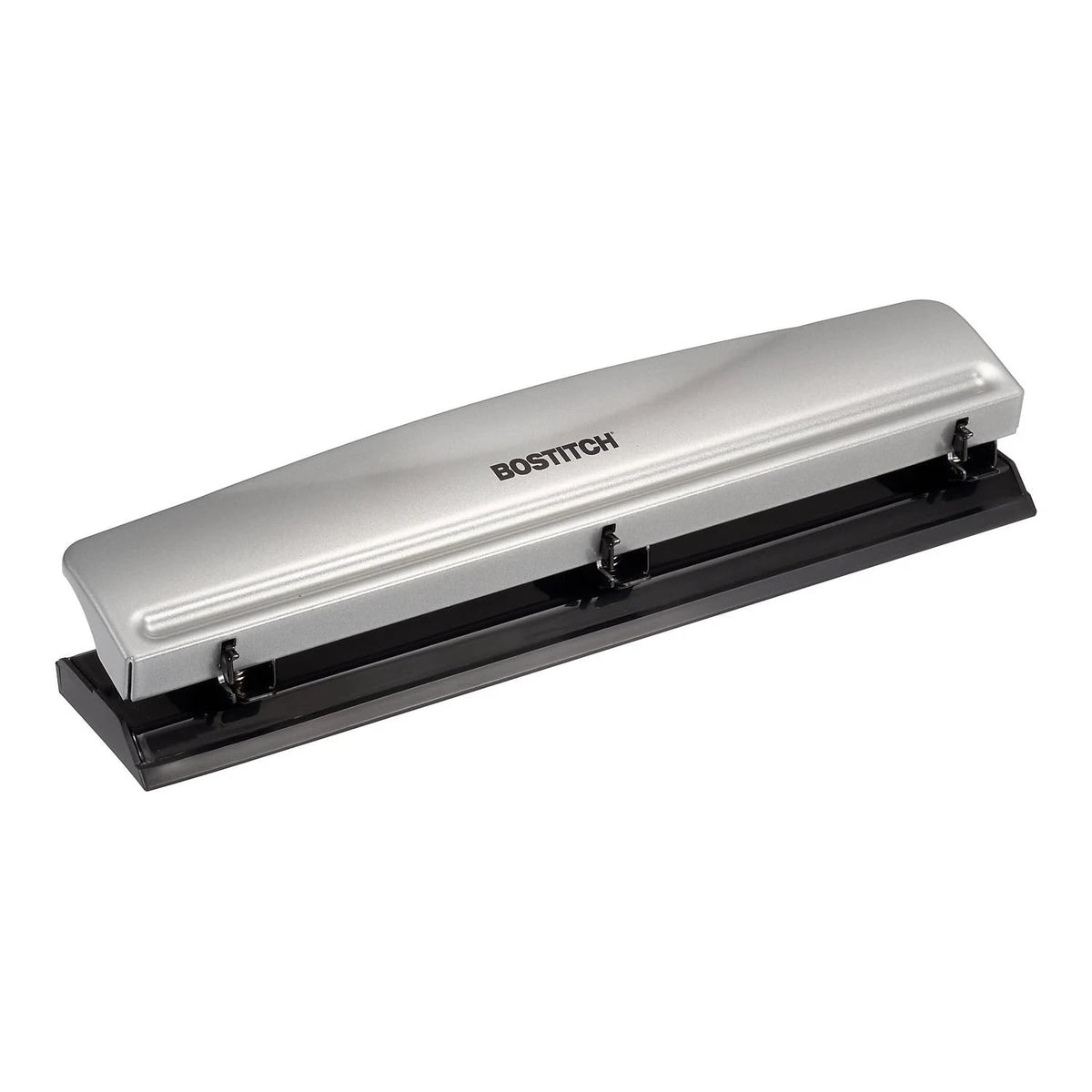 Office Premium 3 Hole Punch 12 Sheet Capacity Metal 1 Pack 12 Sheet Silver