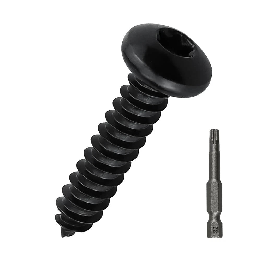 10 X 3/4 Black Torx Pan Head Sheet Metal Screws 100 Pack, 304 Stainless Steel...