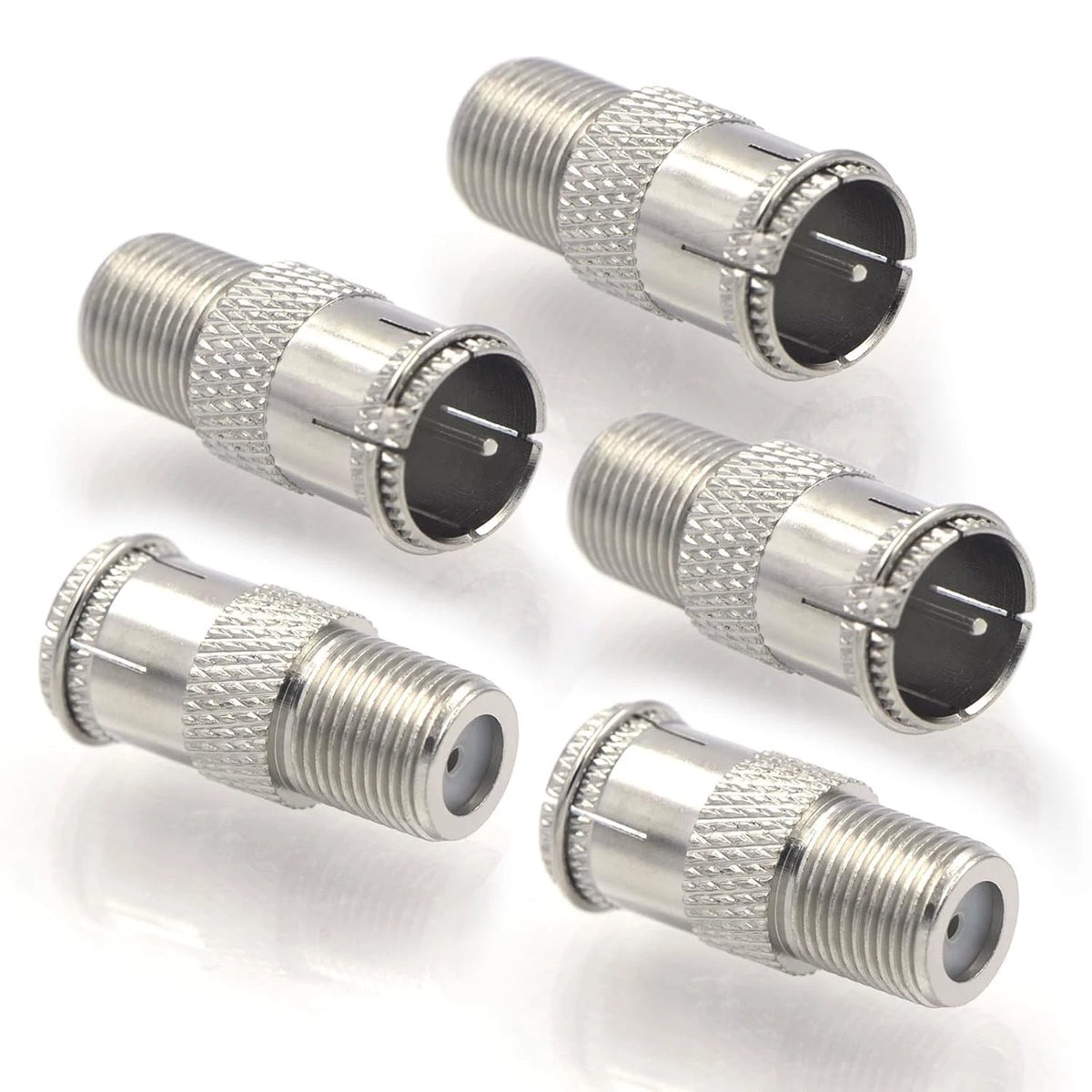 VCE Coaxial Cable Quick Connector, Quick Push On Male to F-Type Female Coax Ext