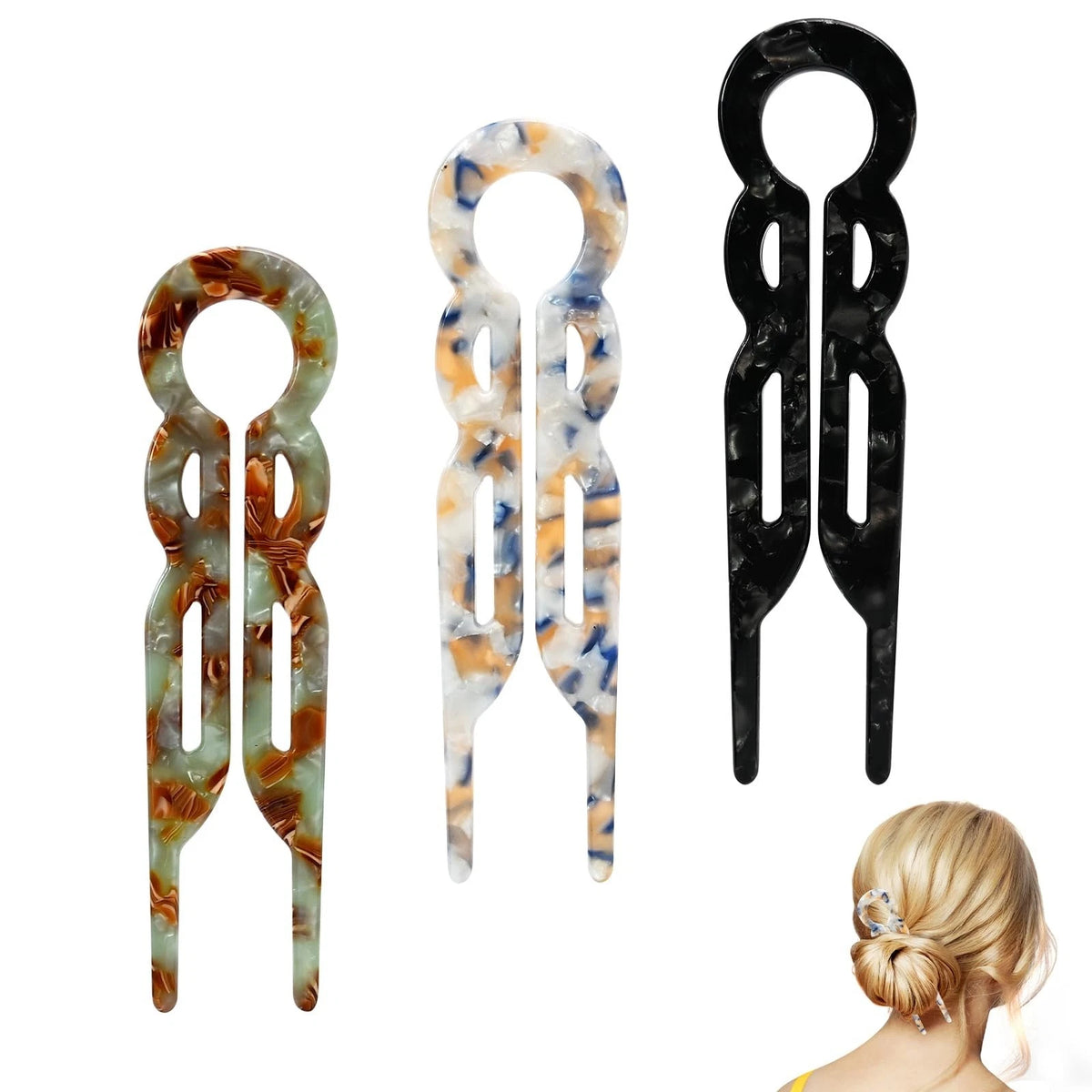 3pcs Lialys Hair Pin, Prestige Hair Pin, Elegant Hair Clips for Women, French Ha