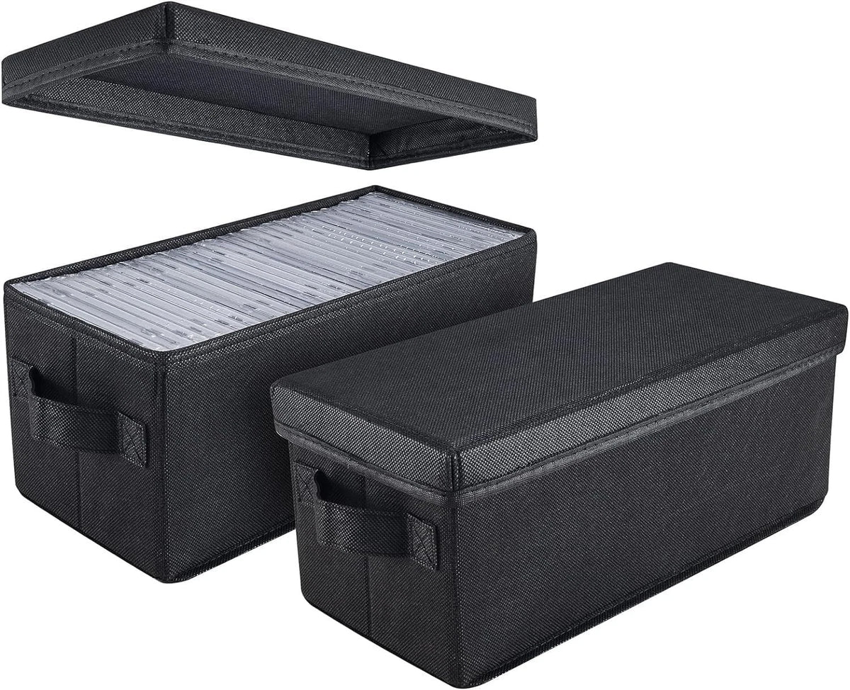CD Storage Boxes - Pack of 2 CD Case Holder - 13.2