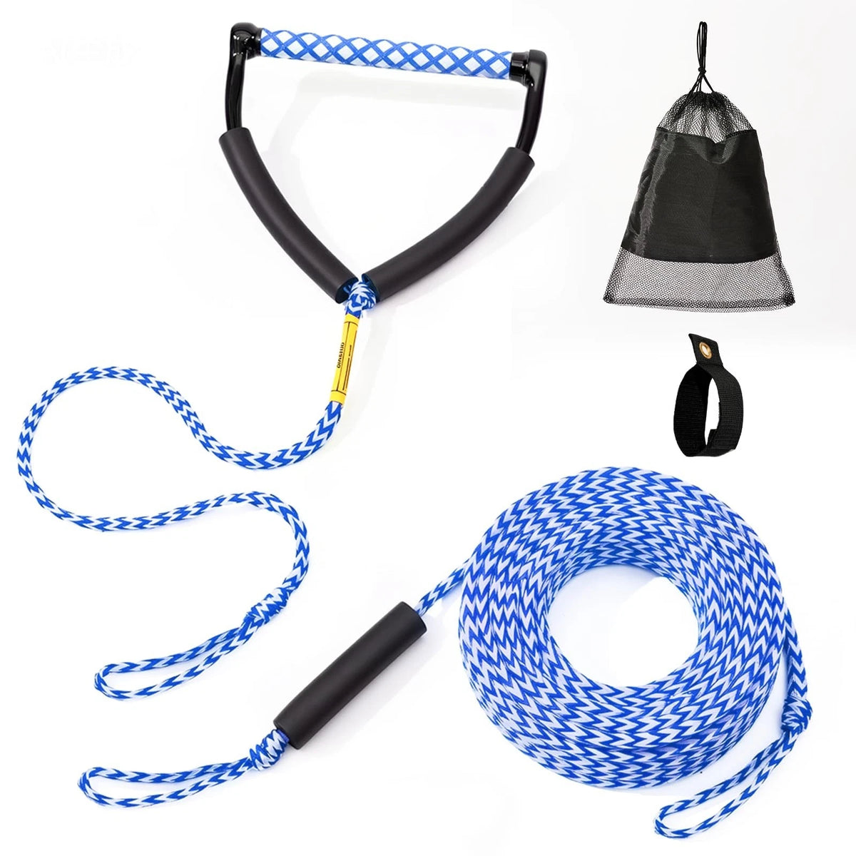75FT Ski Ropes for Water Skiing, Floating Wakeboard Rope and Handle, Ski Tow Rop