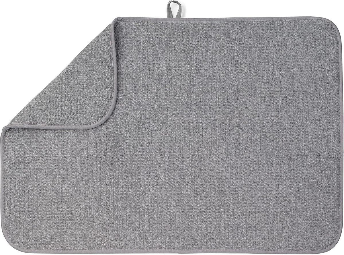 Bellemain XL Dish Drying Mat 24x17 Super Absorbent Gray