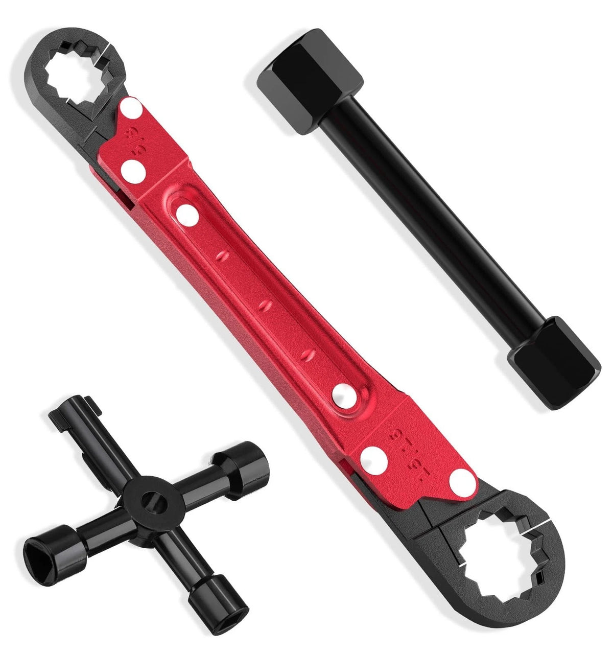 Plumbing Tools Angle Stop Wrench Kit - 3-Piece Plumber Tool Set with Compression