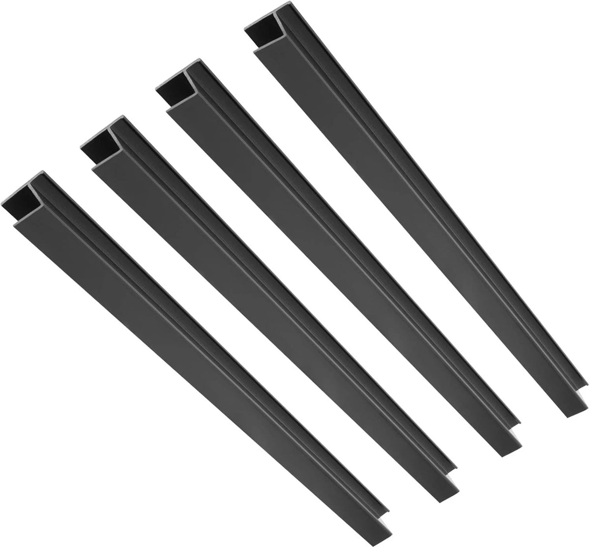 4 Pieces Hanging File Rails PVC Drawer Black 16 Inch File Cabinet Rails for Han