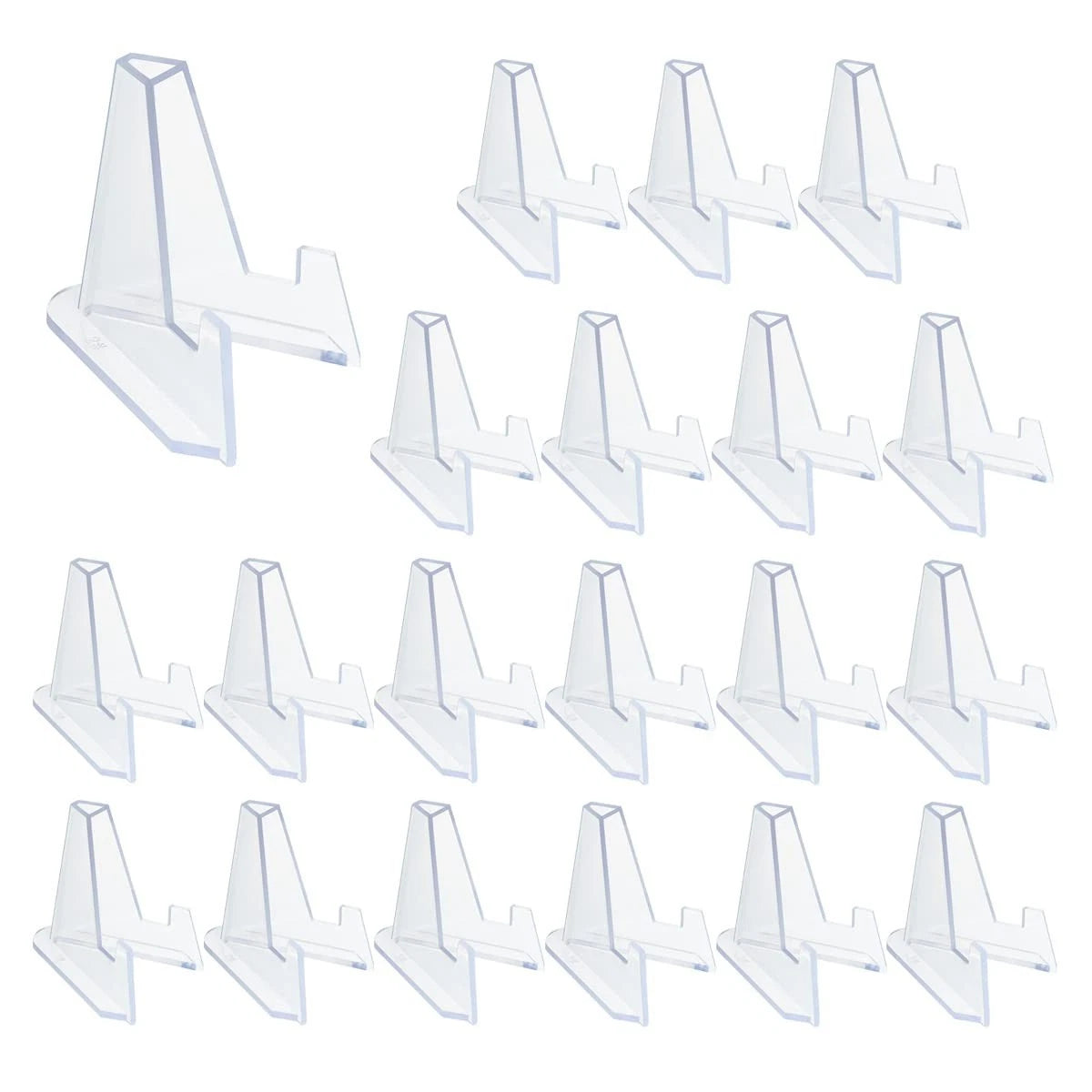 20 Packs Acrylic Easel Stands Display Stand Mini Clear Holder for Display