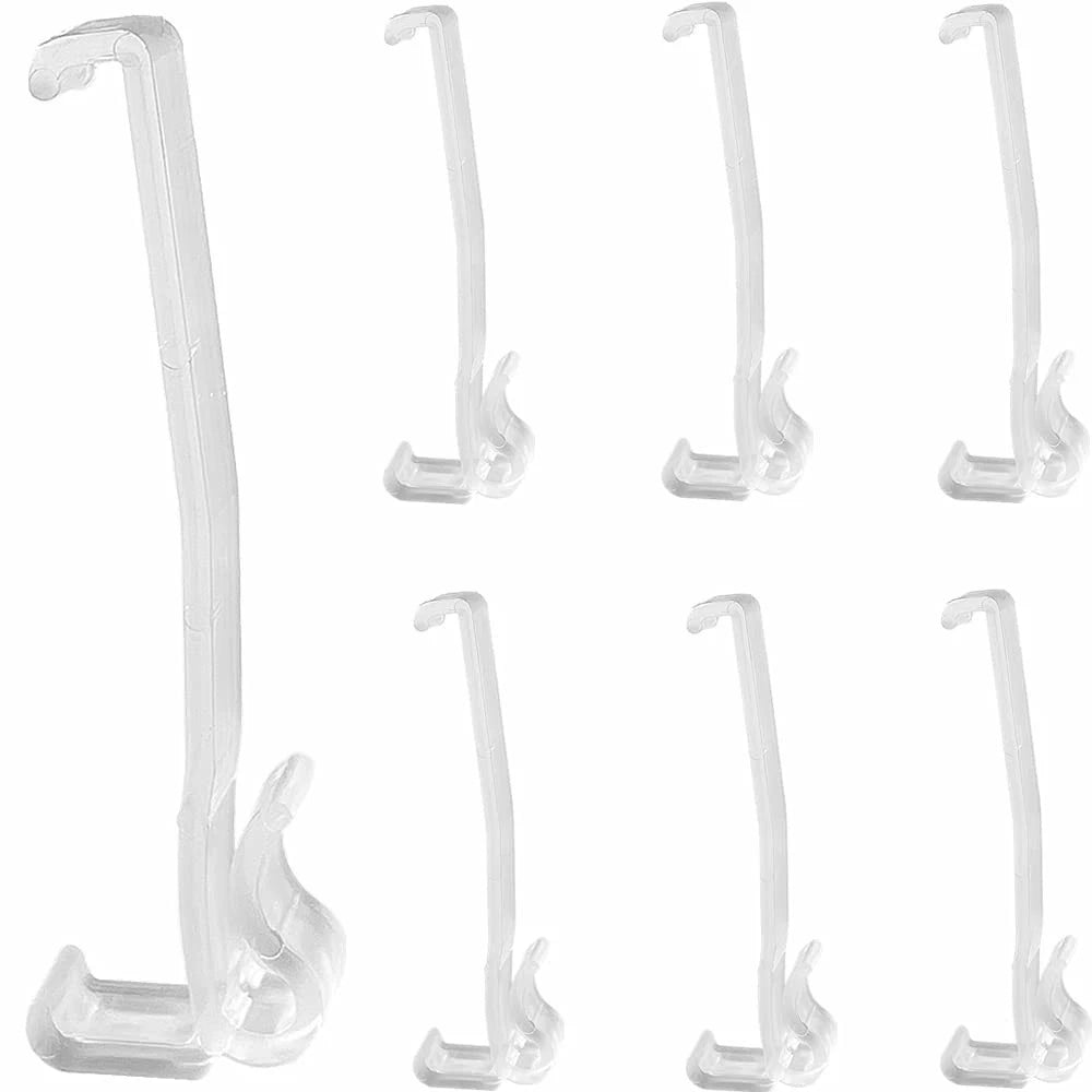 Valance Clips 10pcs 3-1/4'' Window Blinds Hidden Clip Clear Plastic for Horizont