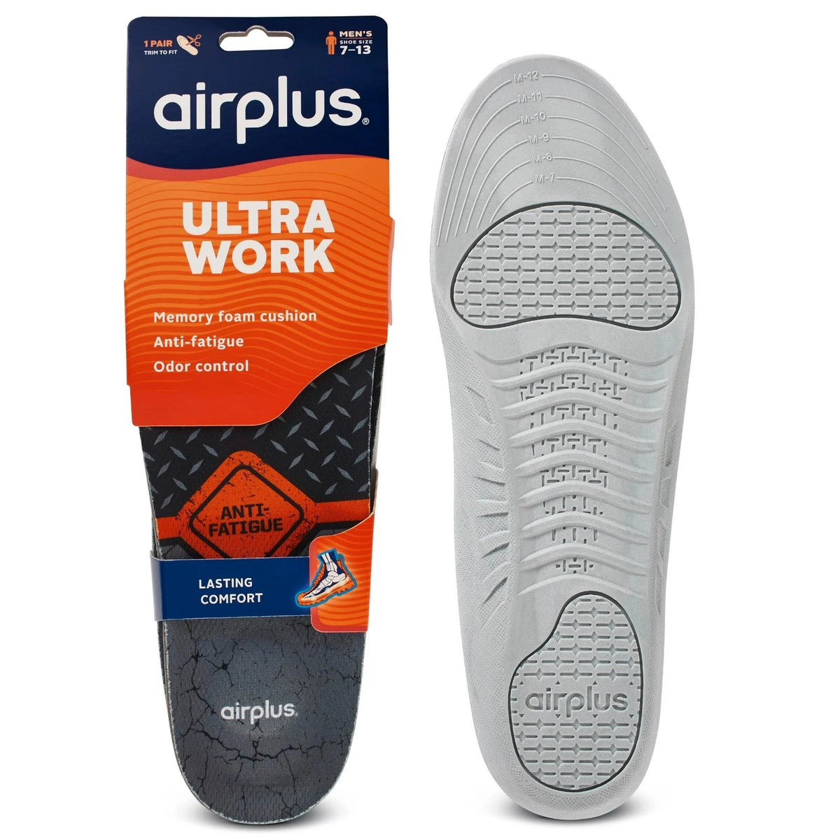 Rite Aid Memory Plus Work Boot Insoles For Men, 1 Pair - Sizes 7-13 | Shock