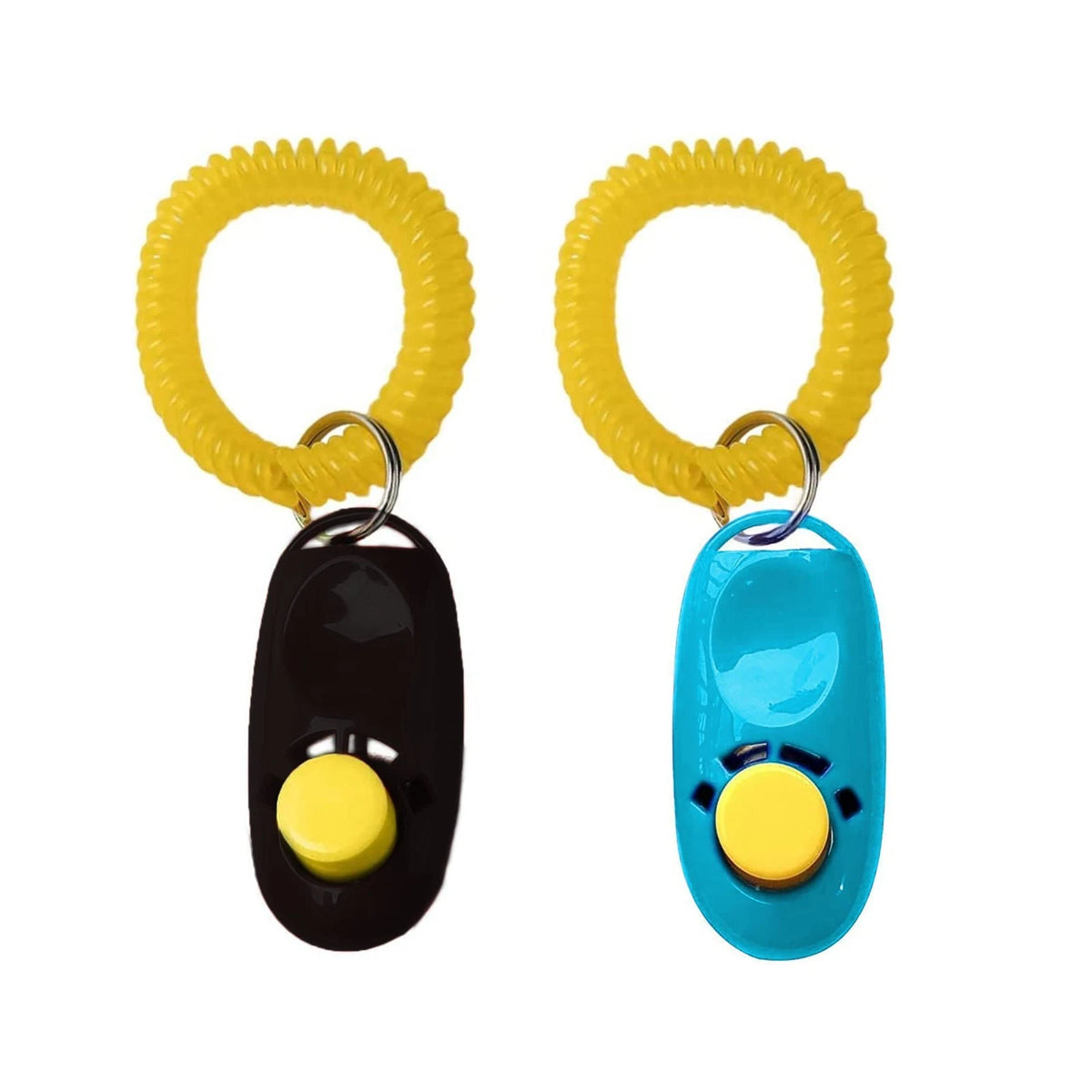 2-Pack Multicolor Dog Training Clickers with Wrist Bands for Pets