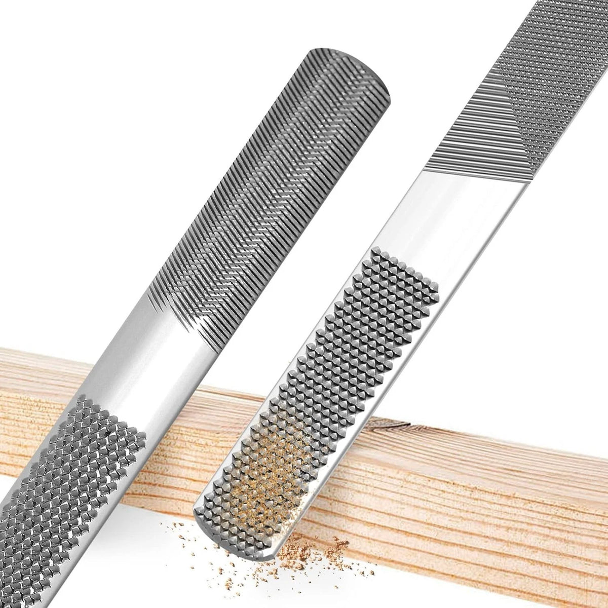 8in 4 Way Wood Rasp File High Carbon Steel Hand Round Flat Half Round Tool