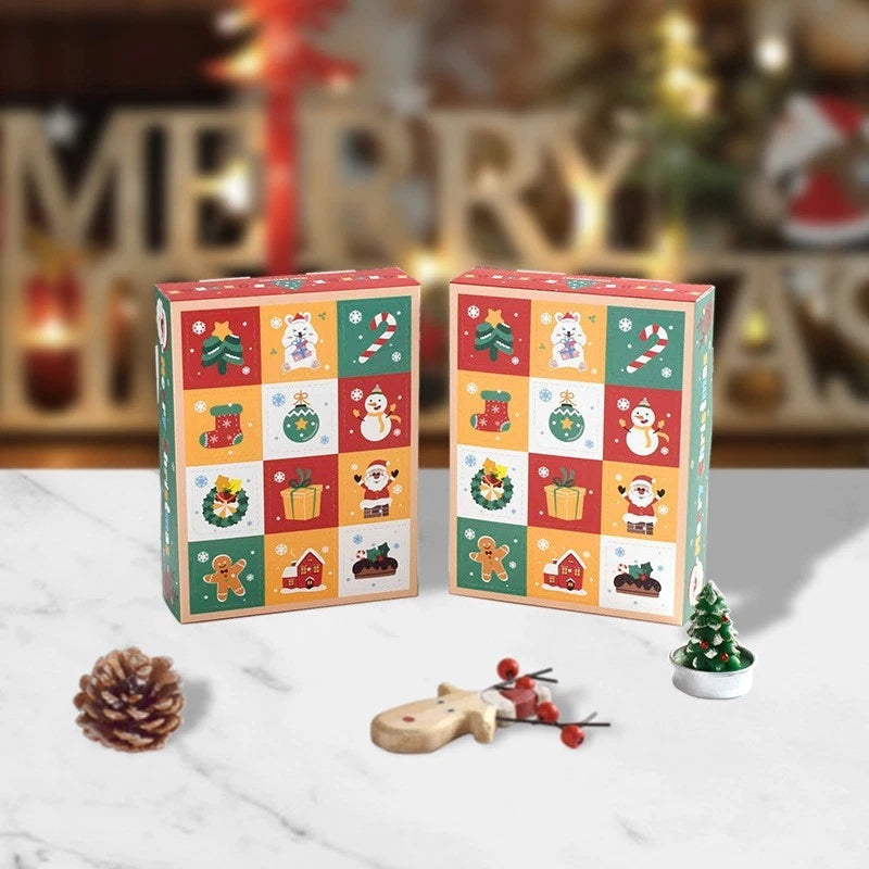 Fun Christmas Gift Box - Open Packaging with Stickers for DIY Surprise Gift Box