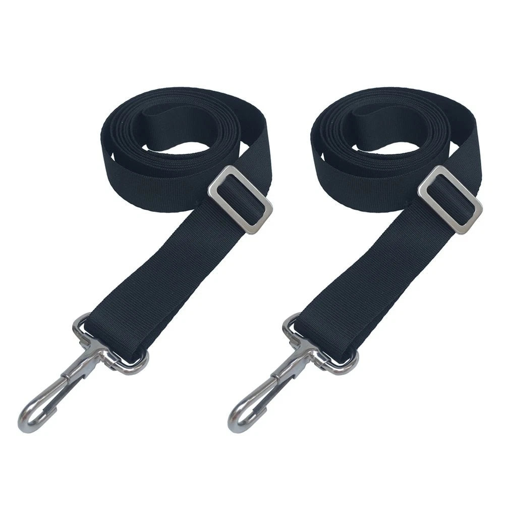 2 PCS Adjustable Bimini Boat Top Straps with Loops and Single Snap Hook - 28