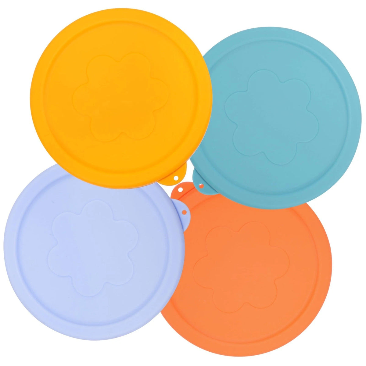 4 Cup Round Silicone Replacement Lids for Pyrex 7201-PC Glass Bowls, 4 Pack