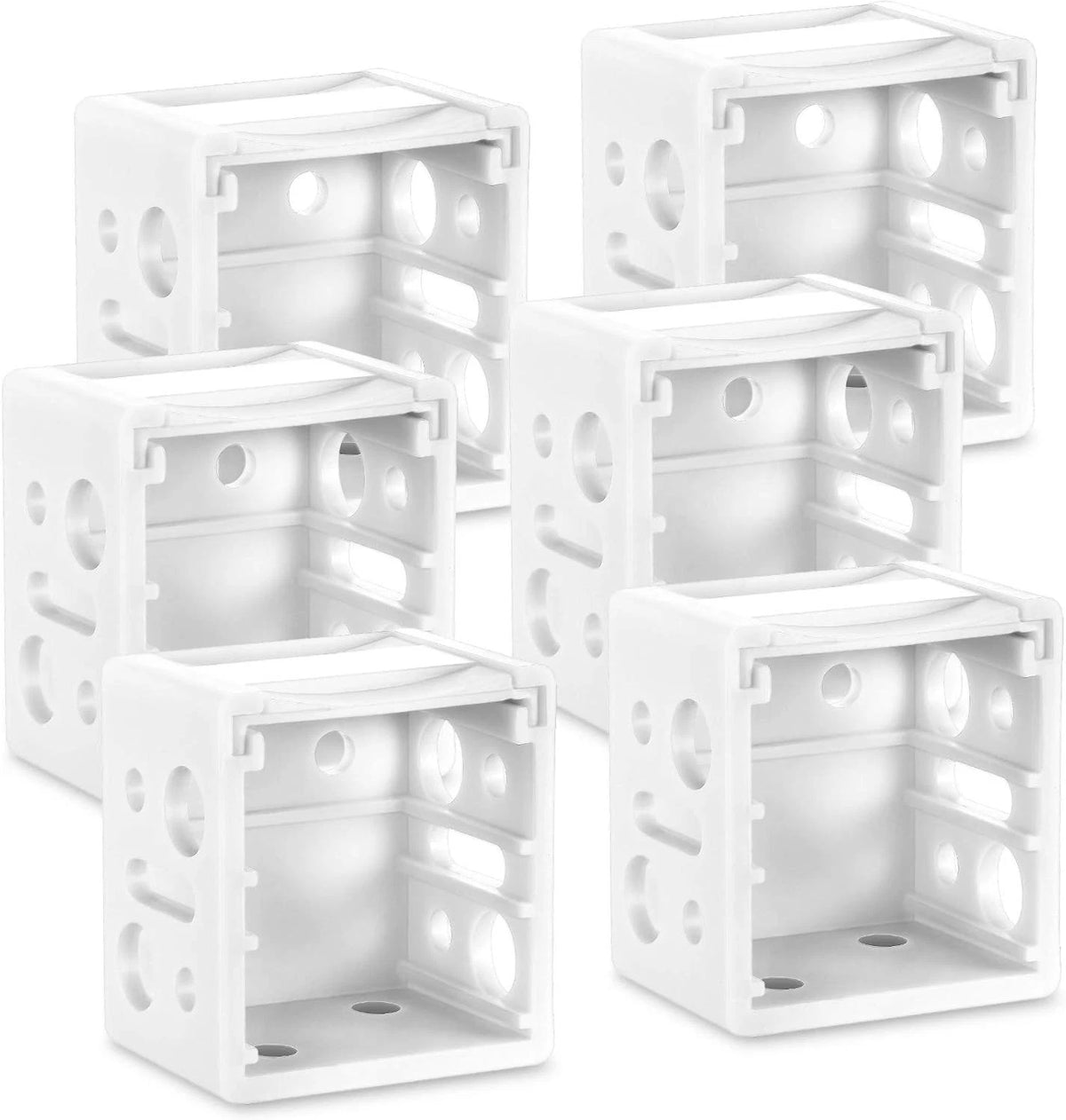 6 Pieces 1 Inch Blind Brackets White Profile Box Mounting Bracket Window Blinds