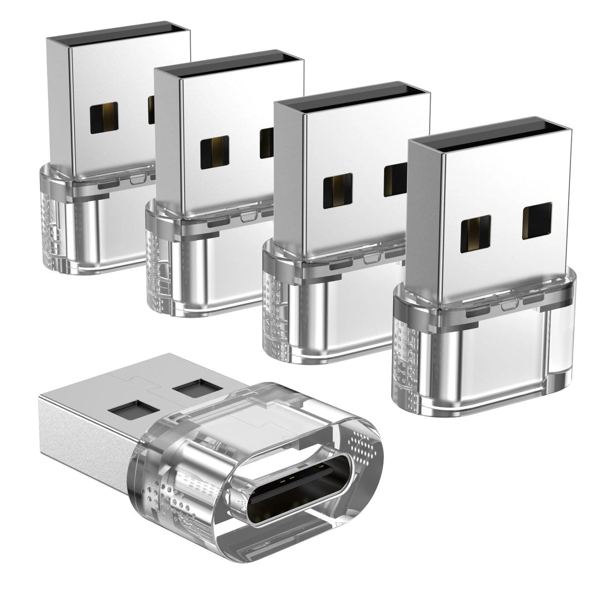 USB to USB C Adapter 5 Pack,USB C Female to A Male Charger Converter Compatible
