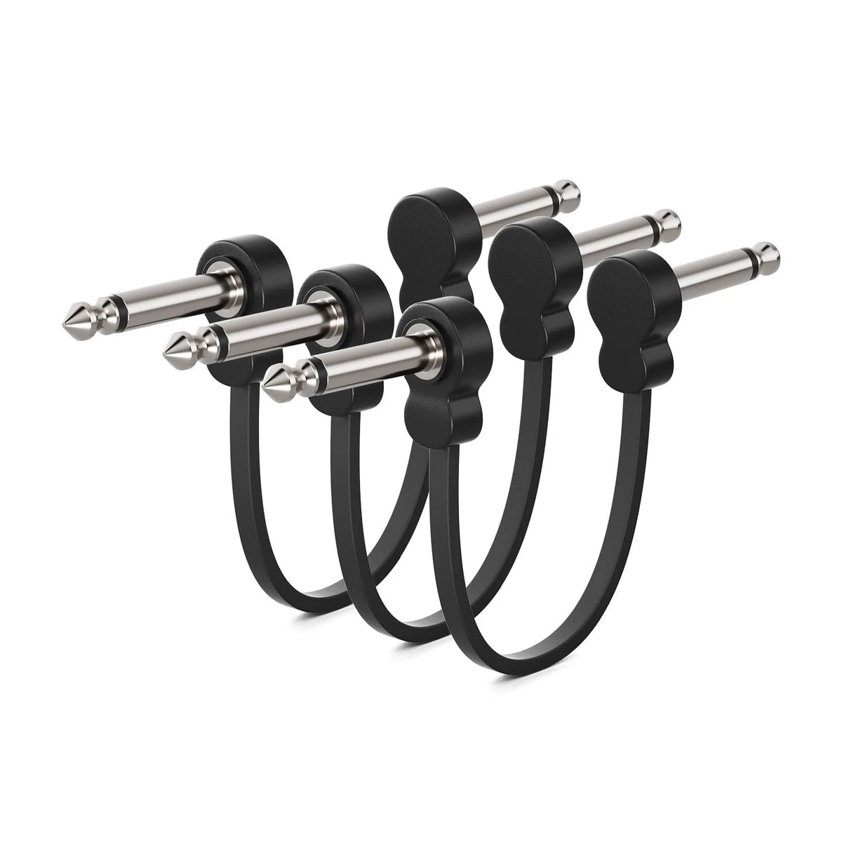 3 Pack Guitar Patch Cables, Premium 5 Inch Right-Angle 1/4