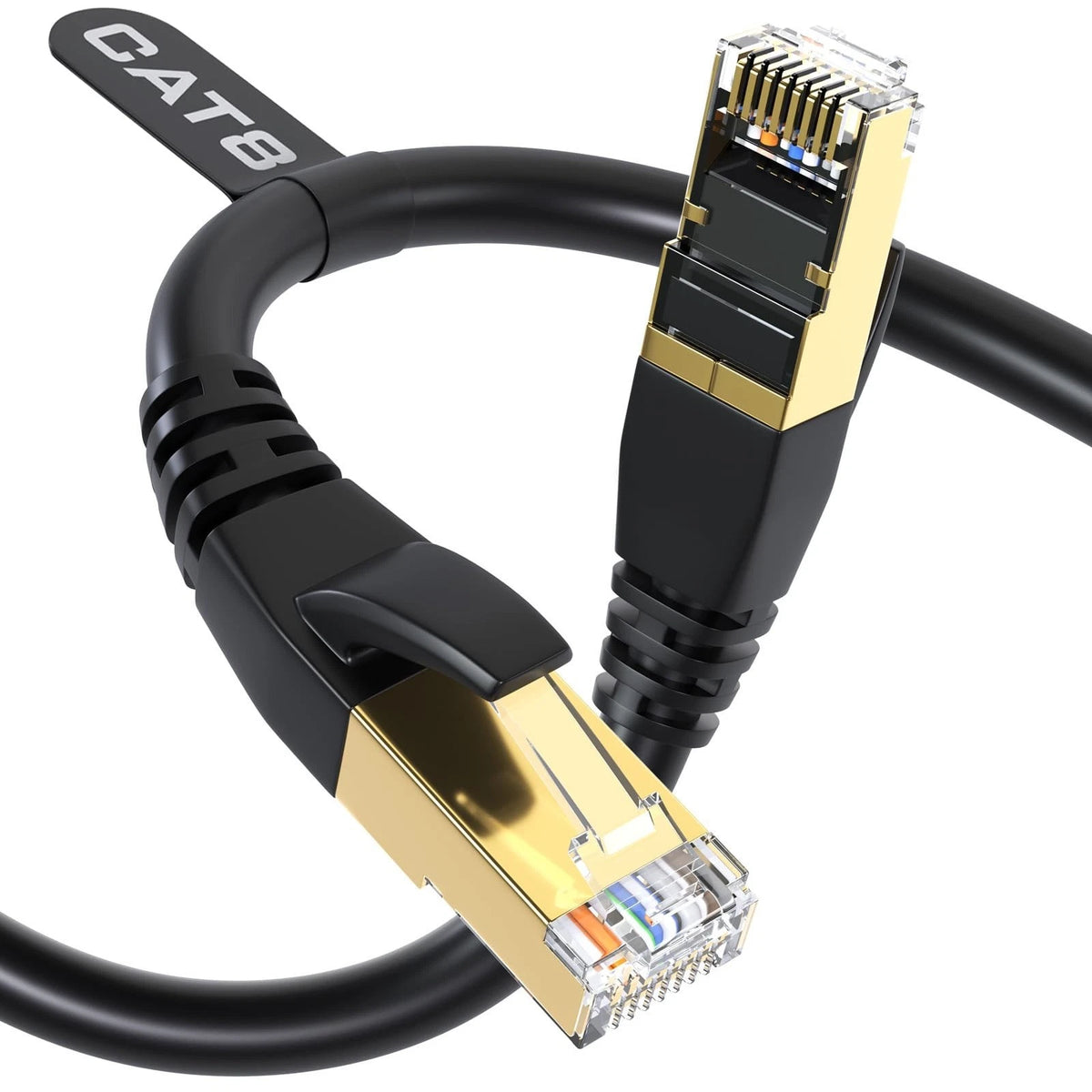 DbillionDa Cat8 Ethernet Cable 6FT Heavy Duty 26AWG 2000MHz Gold Plated RJ45