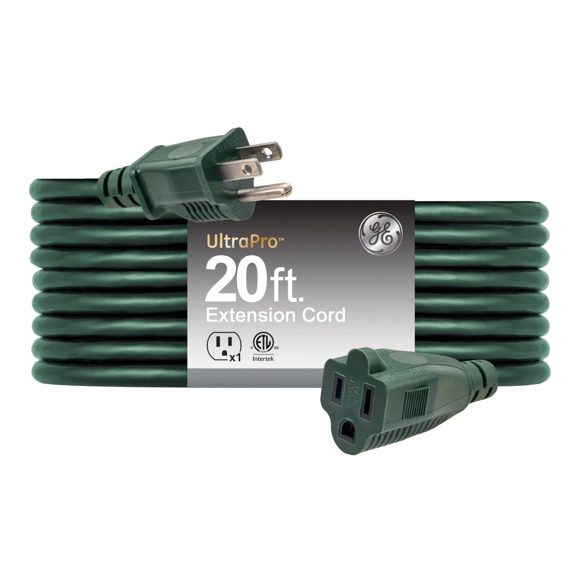 Outdoor Extension Cord, Long Heavy Duty Power Cord, 13 Amp 20 Ft 16AWG 3 Prong E