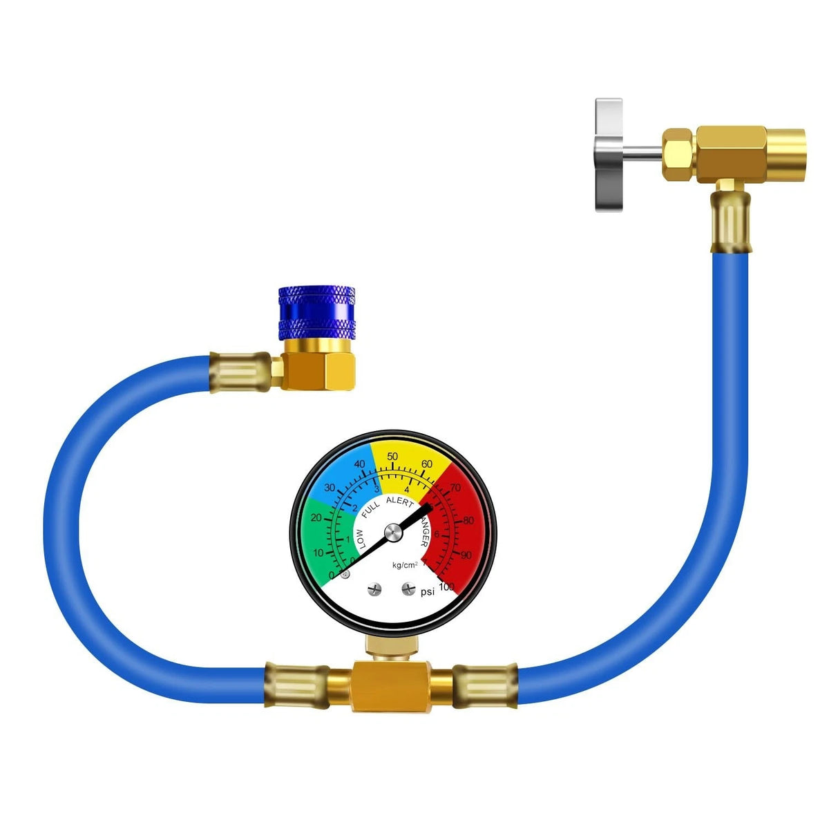AC R134a Recharge Hose with Gauge Kit, Freon U Charge Hose 100 pounds per Squ...