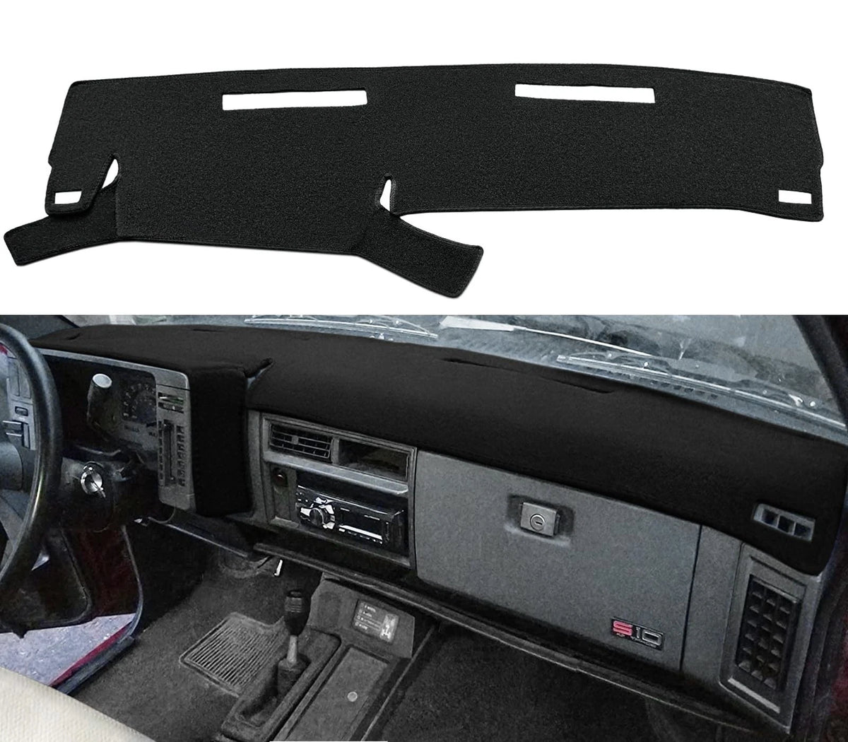 Yiz Dash Cover Mat Custom Fit for 1986-1993 Chevy Chevrolet S10 Blazer/GMC S15 J