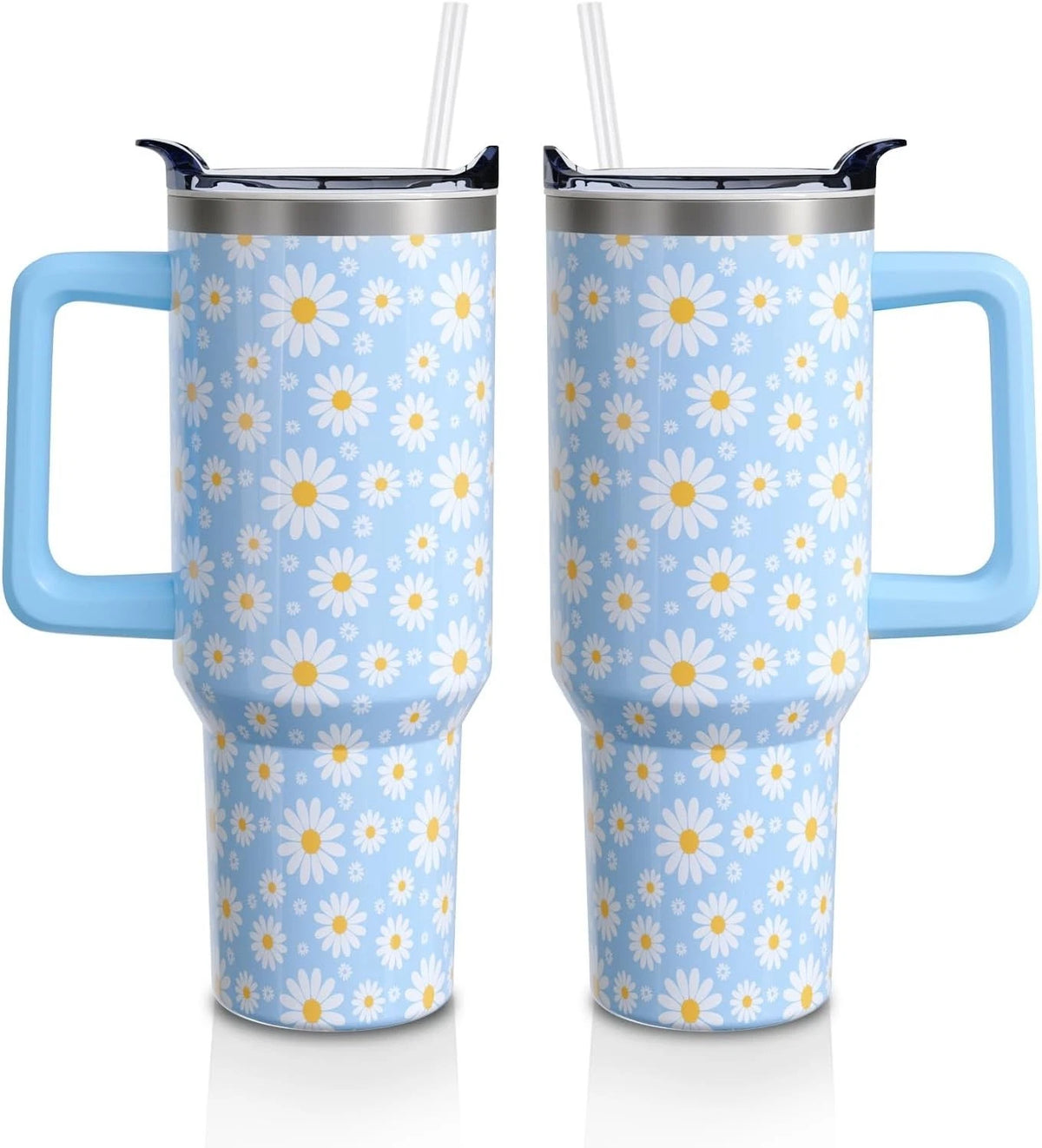 Daisy Gifts Tumbler for Women Girls, Stainless Steel 40oz Tumbler with Handle...