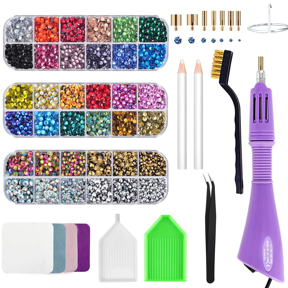 Epesl Bedazzler Kit with Rhinestones, Hot Fixed Gems Craft Applicator - Diamond