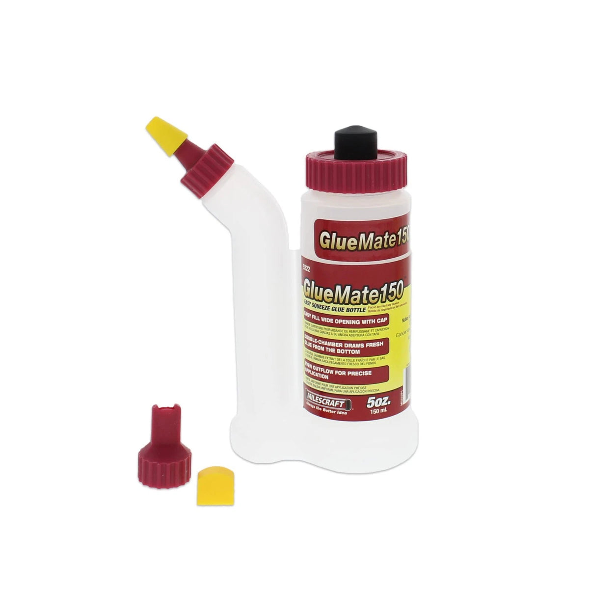Precision Wood Glue Applicator Bottle 5oz Anti-Drip Dowel Biscuit Tips