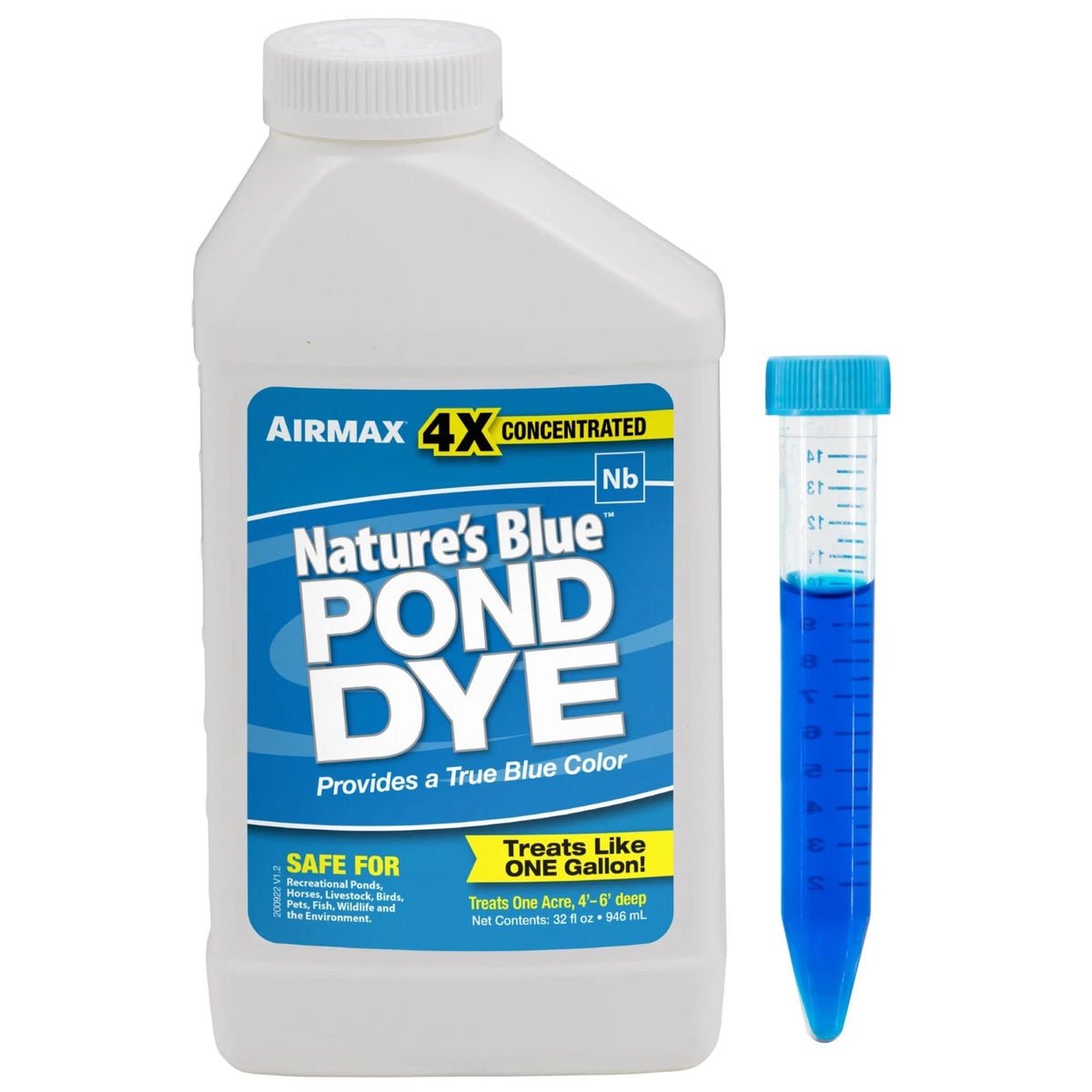 Nature'S Blue Pond Dye 4X Concentrate for Outdoor Ponds & Lakes, Natural Pond Co