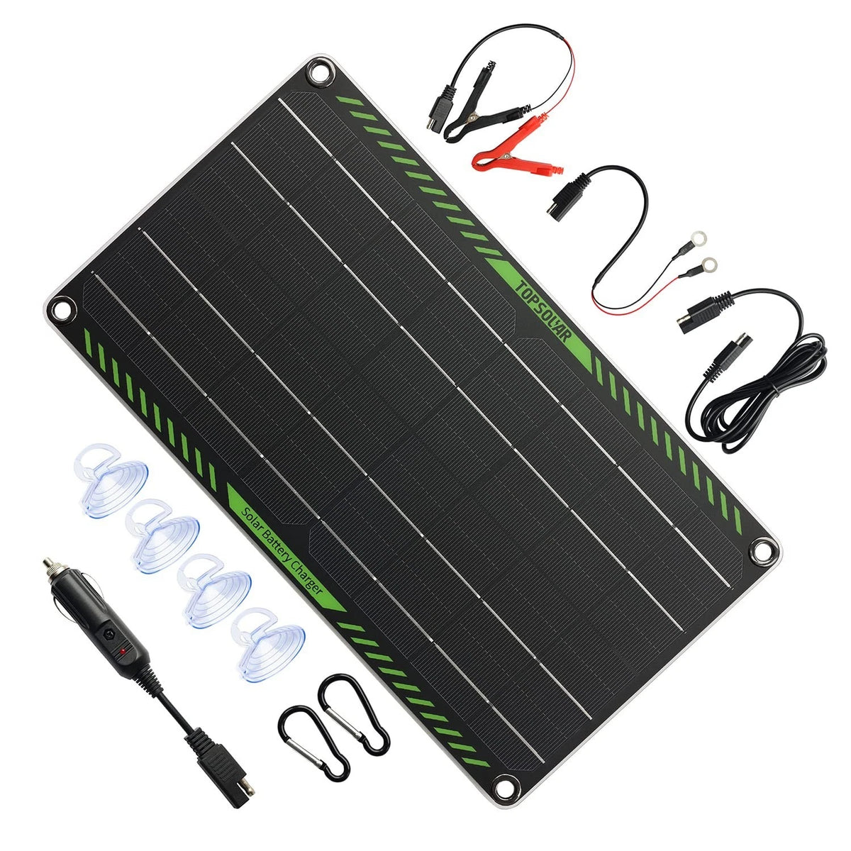 10W Solar Battery Maintainer Waterproof Car RV Boat Charger 12V Tender Trickle