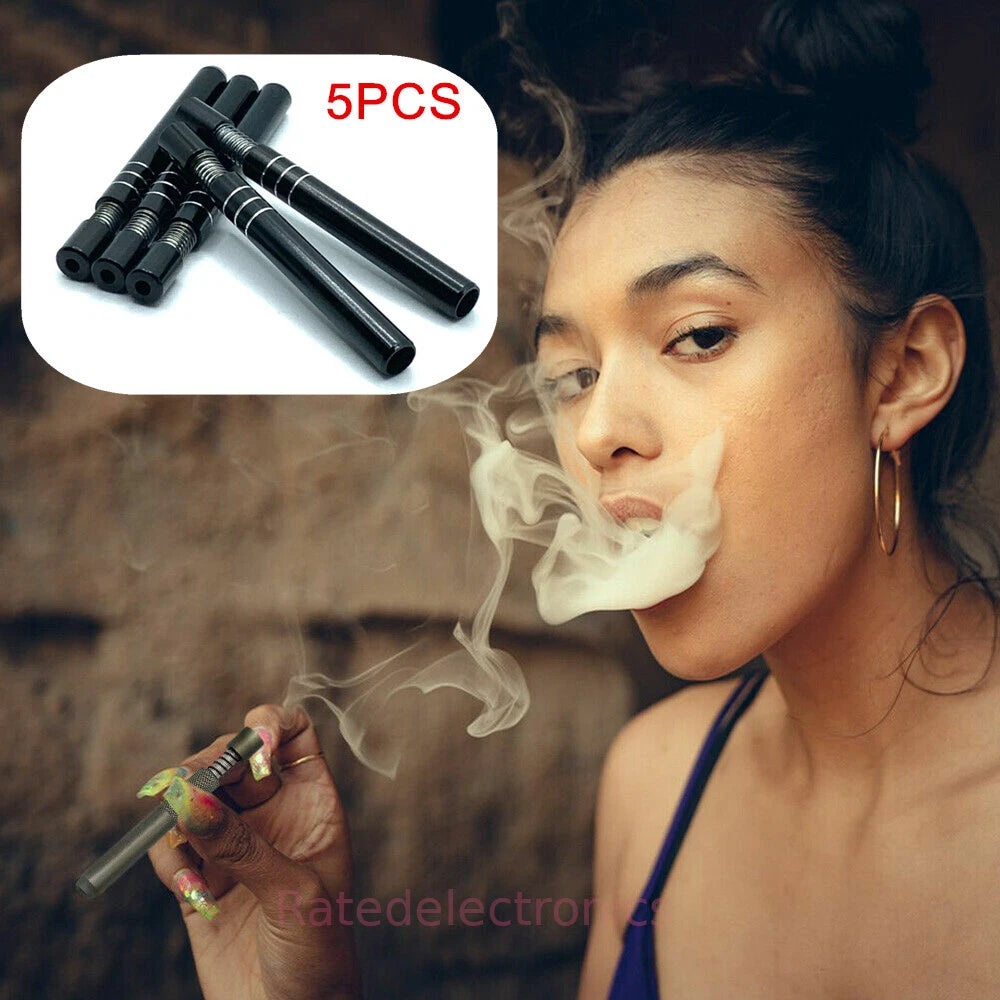 5PC Self Cleaning One Hitter Metal Bat Tobacco Smoking Durable Dugout Pipe US