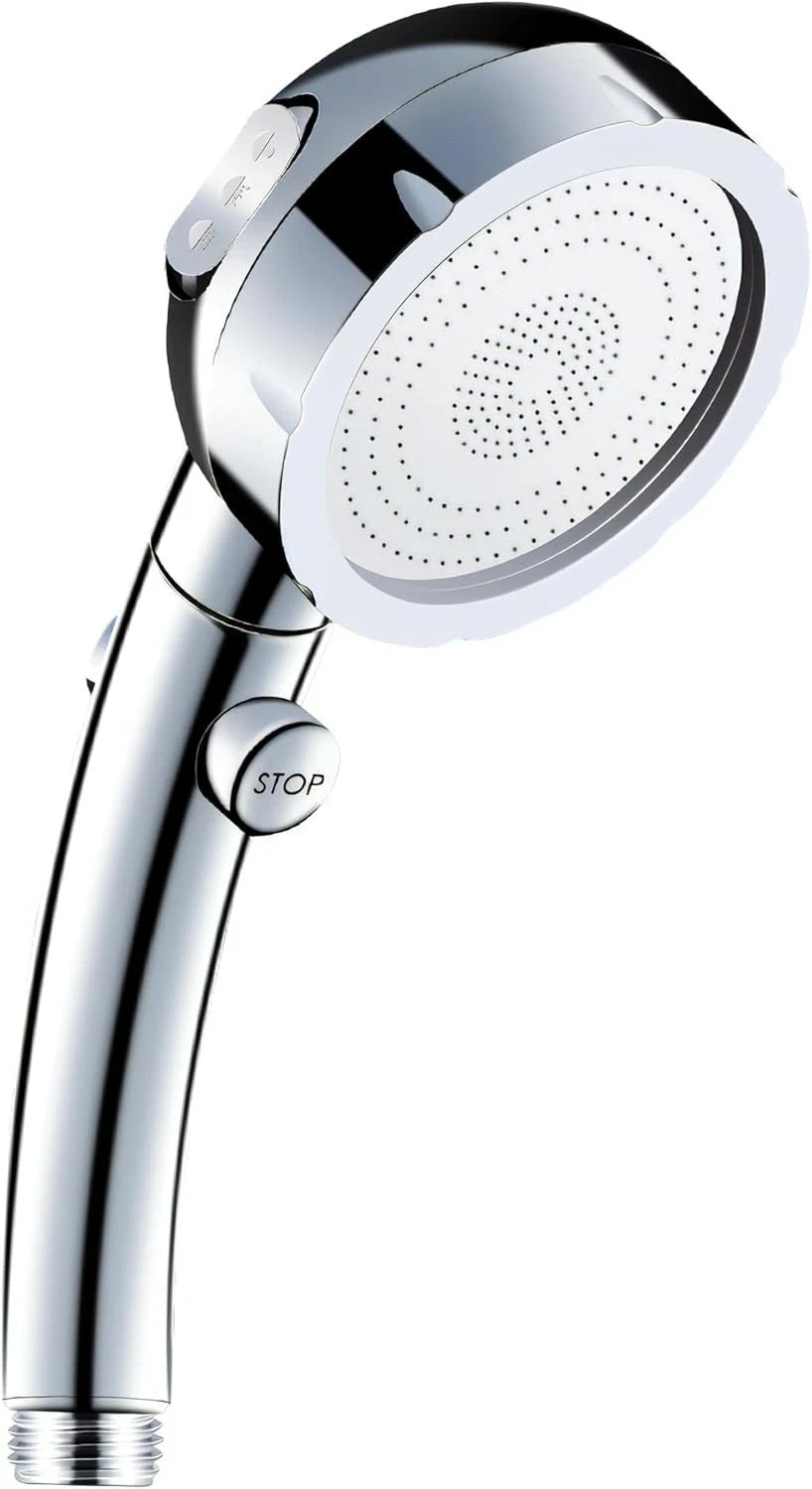 High Pressure 6 Setting Shower Head Hand-Held with ON/OFF Switch and Spa Spray