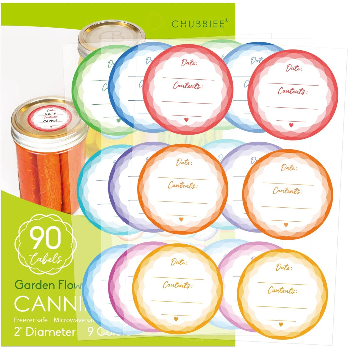 Removable Mason Jar Lid Labels, Canning Labels, Waterproof Write-On Pantry Stick