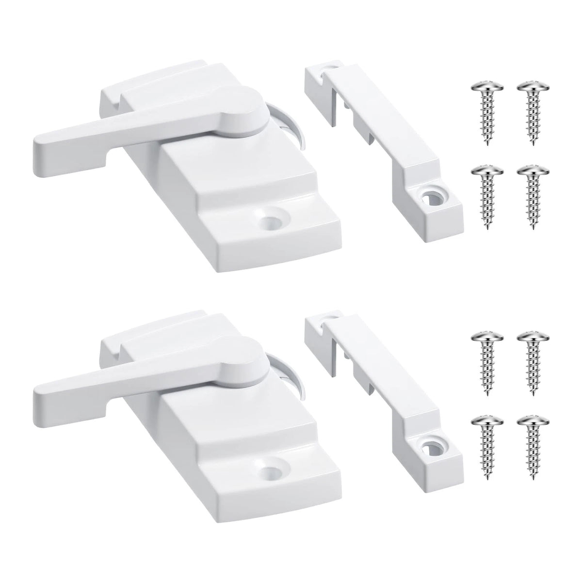2 Pack Window Sash Locks Window Latches Replacement Cam Action White Window Lock