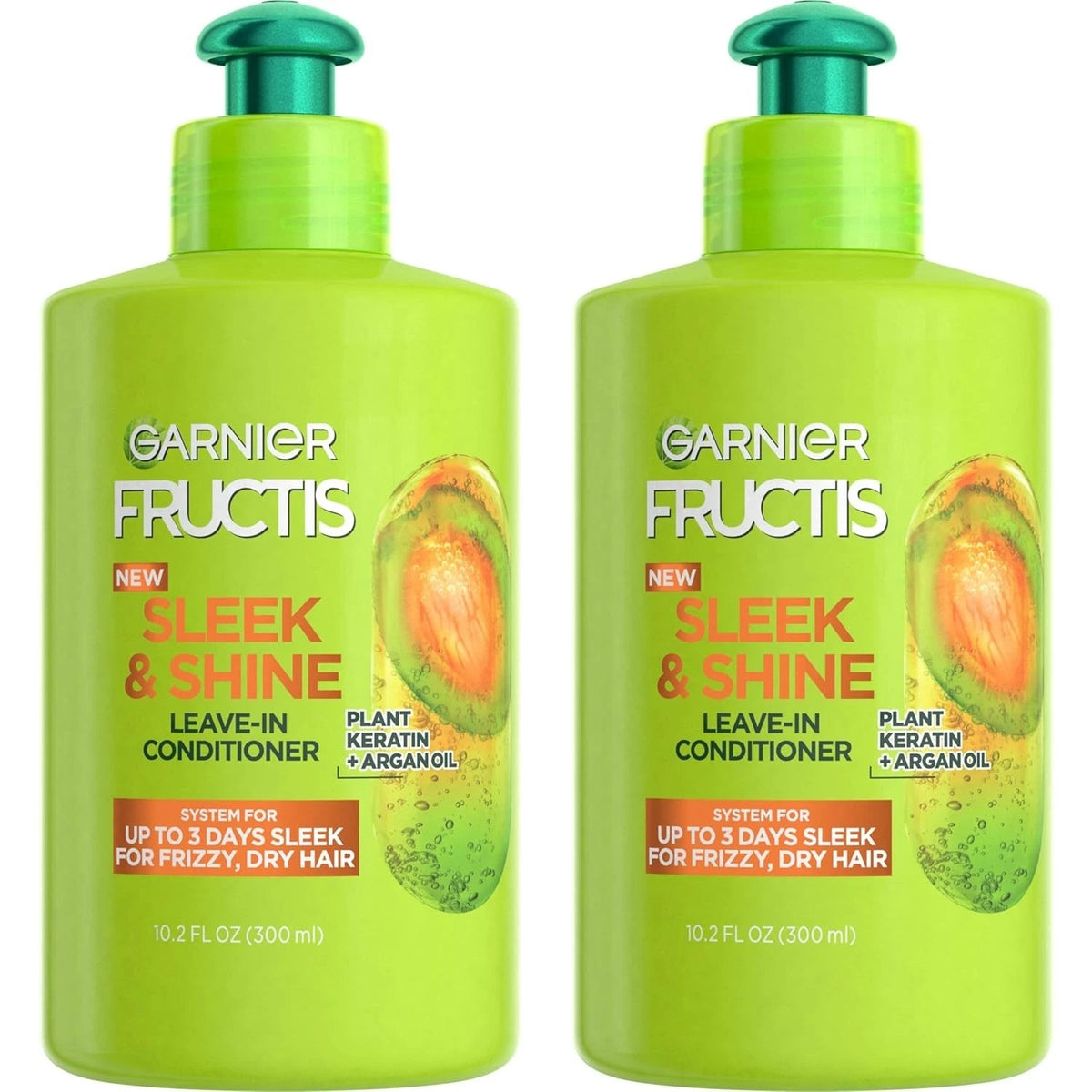 Garnier Fructis Sleek & Shine Leave-in Hair Conditioner, 10.2 fl oz (2 Pack) US
