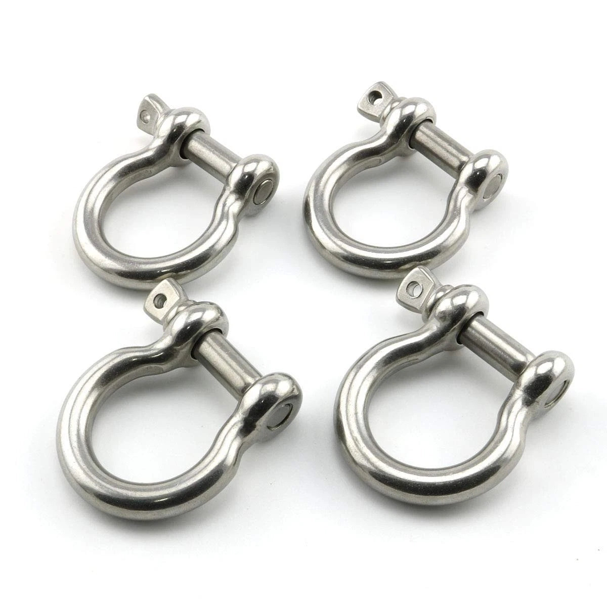 4-pcs 5/16 Inch Stainless Steel Bow Shackle Screw Pin Anchor Shackle Hardware ..