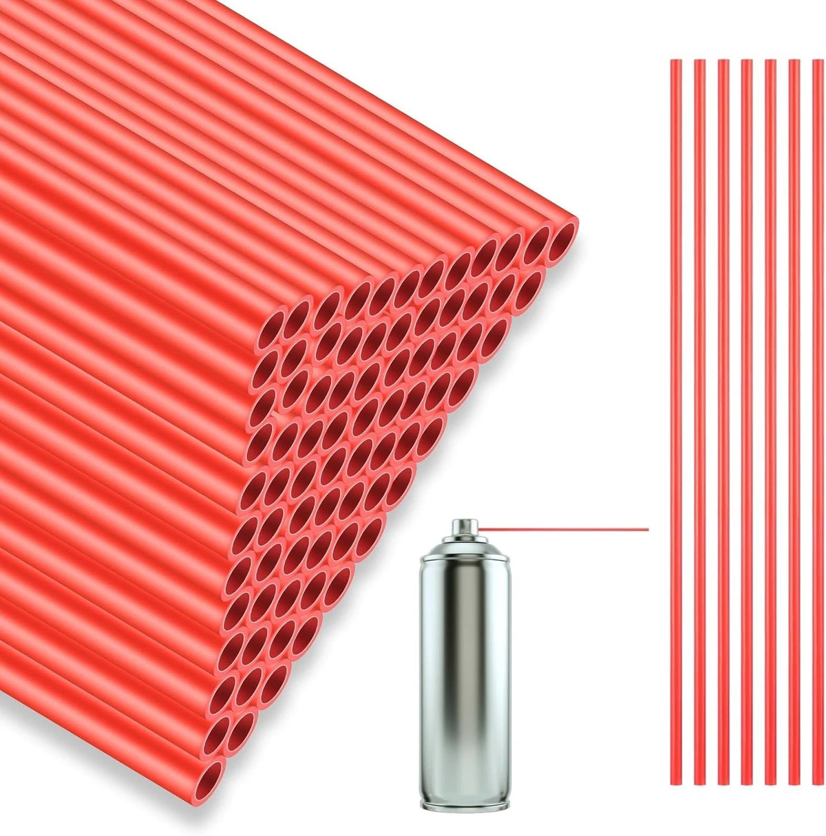 100 Pcs 4.7 Inch Spray Can Straws Replacement Plastic Extension Straw for Paint